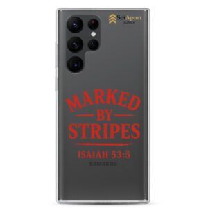 Marked by Stripes Clear Samsung Case